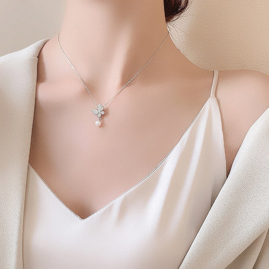 Butterfly Natural Freshwater Pearl Necklace