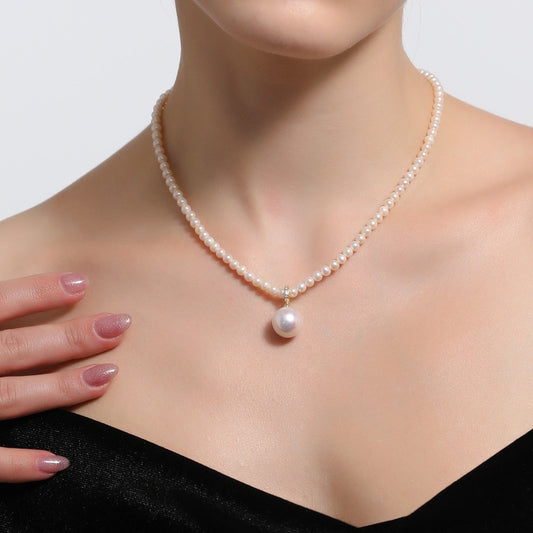 French Gentle Natural Freshwater Pearl Necklace